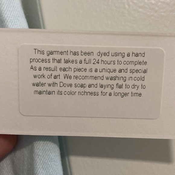 COOL YOUR HEELS BLUE HAND DYED BELL BOTTOMS - Picture 5 of 6